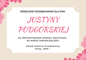 Pani Justyna Podgórska, Marsz Niepodległości 2018 